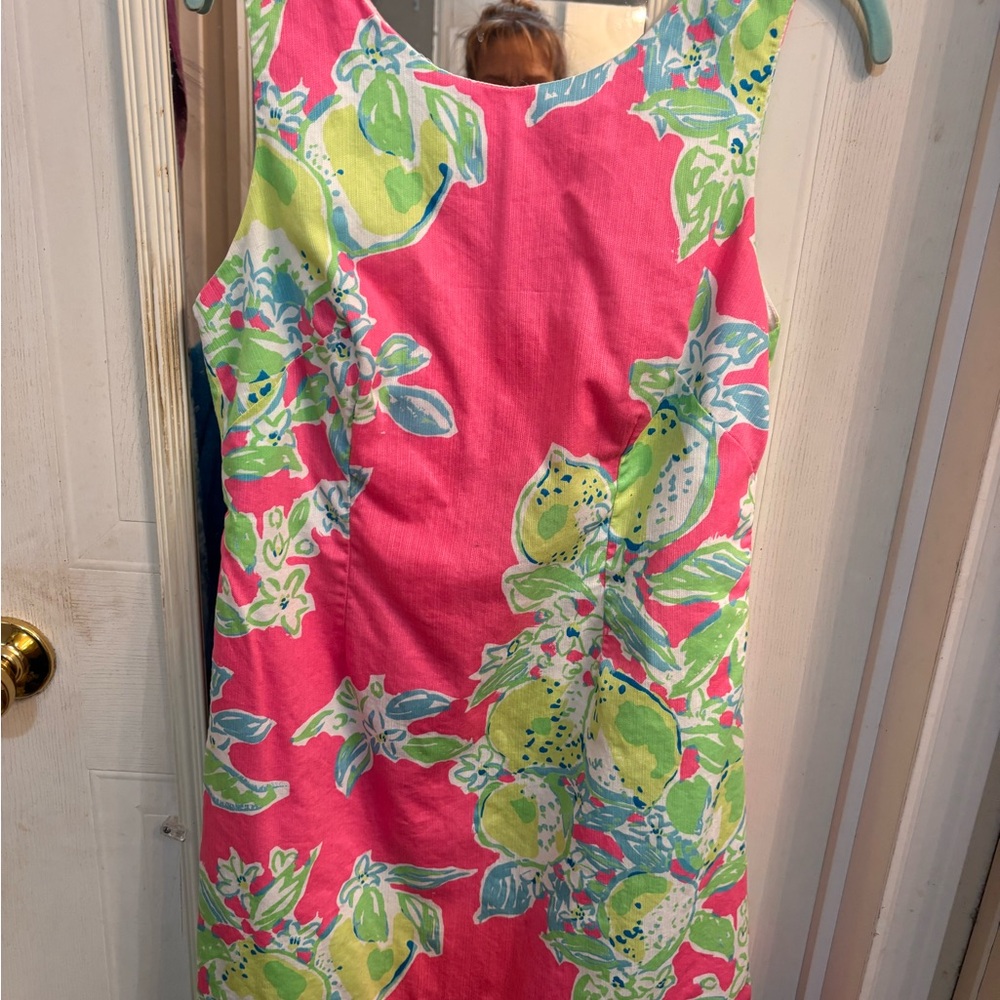 Lilly Pulitzer Pink and Blue Sleeveless Mini Dress